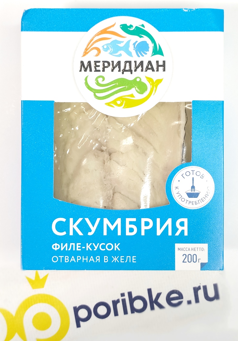 Скумбрия филе кусок в желе Меридиан 200 г